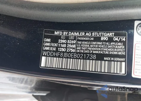 2014 Mercedes-Benz E 350 4Matic из США, поврежденный, VIN WDDHF8JB0EB021738